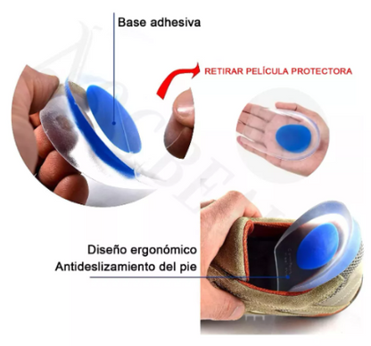 Taloneras plantillas Ortopédicas Gel Calcáneo 3 Par